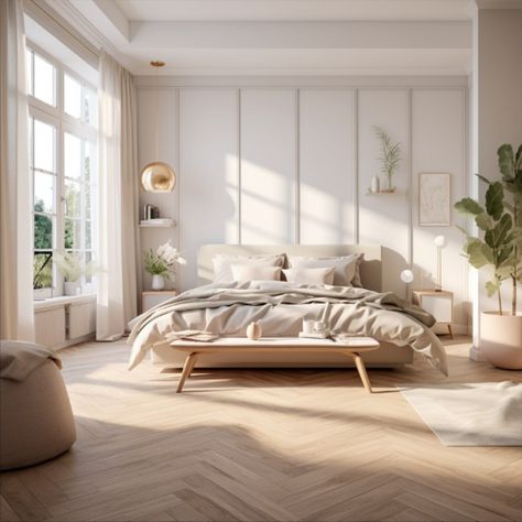 Big Bedroom, Big Bedrooms, Scandinavian Bedroom, Bedroom Style, Bedroom Interior Design, Bedroom Styles, Interior Design Bedroom, Scandinavian Style, Open Space