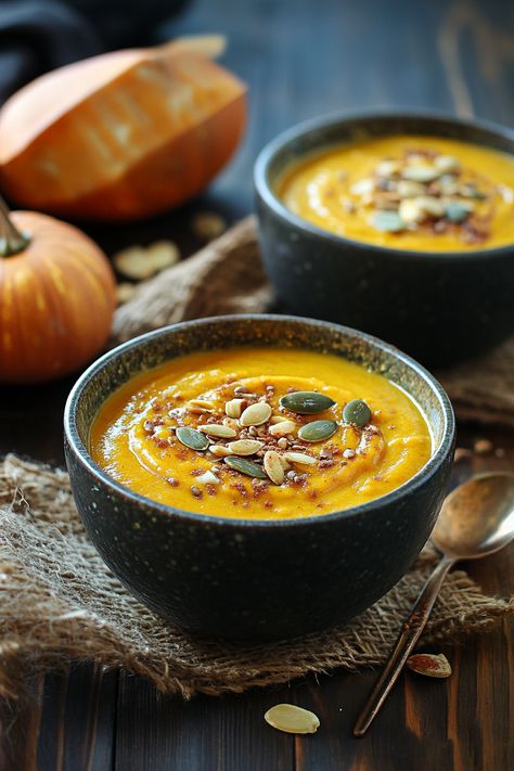 Warm Up with this Creamy Curried Pumpkin Soup Delight Cozy Autumn Soup, Autumn Harvest Soup, Curried Pumpkin Soup, Curried Pumpkin Soup Recipe, Curry Pumpkin Soup, Vegan Pumpkin Curry Soup, Low Carb Taco Soup, Pumpkin Curry Soup, Curried Pumpkin