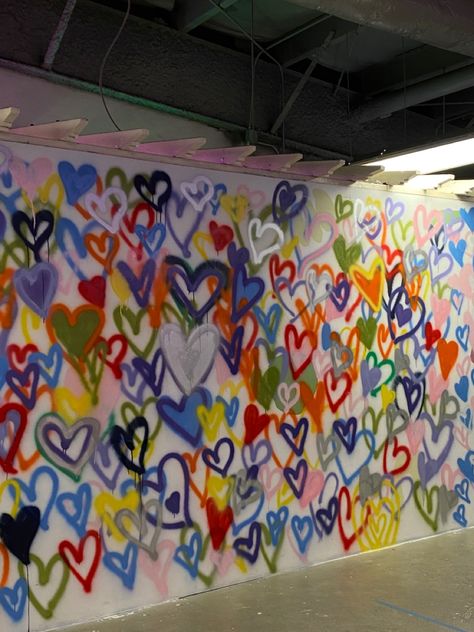 Heart wall art love is love love is everything pink heart red heart yellow heart black heart heart murals love murals photo opp Heart Mural, Collaboration Art, Collaborative Mural, Love Is Everywhere, Graffiti Heart, Street Mural, Mural Ideas, Love Is Everything, Garage Apartment