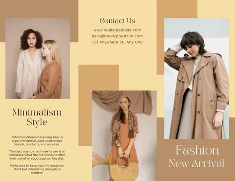 Fashion Broucher, Brochure Design Fashion, Fashion Brochure Design, Fashion Flyer, Fashion Design Flyer Ideas, Fashion Flyer Design Templates, Fashion Business Flyer Design, Fashion Trifold Brochure, Rack Cards Design