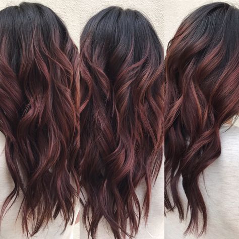 Dark Roots Red Hair Balayage, Brunette To Red Hair Balayage, Balayage Hair Brunette With Blonde, Stone Cold, Balayage Hair Brunette Long, Balayage Hair Morenas, Balayage Hair Tutorial, Balayage Hair Ash, Balayage Hair Caramel