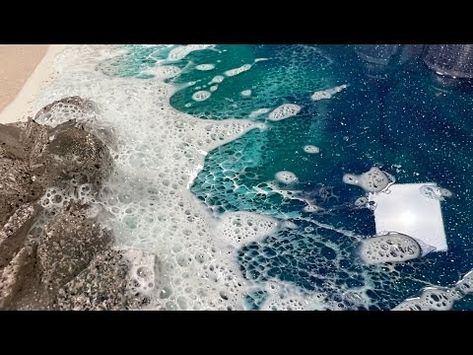 Adding ACTUAL BUBBLES to resin Ocean Wave !!! WOW 🤩 - YouTube How To Make Ocean Waves With Resin, Resin Art Diy, Resin Boards, Resin Ocean Art, Resin Waves, How To Make Bubbles, Resin Bubble, Resin Tips, Resin Pours