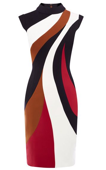 Color blocked dress Ponte Knit Dress, Karen Millen Dress, Afrikaanse Mode, Abstract Print Dress, Abstract Dress, Ponte Dress, Block Dress, Maxi Dress Cocktail, Stretchy Dress