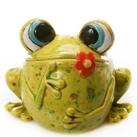 www.etsy.com/uk/shop/ankachristofdesigns Quirky Table Standing Frog Statue Frog with Red Flower Cool Gift for a Girlfriend or Boyfriend. Quirky Gift for special Occasion, Valentines Gift Quirky Table, Colorful Frogs, Frog Statues, Ceramic Frogs, Frog Decor, Pottery Animals, Ceramic Art Sculpture, Frog Gifts, Frog Figurines