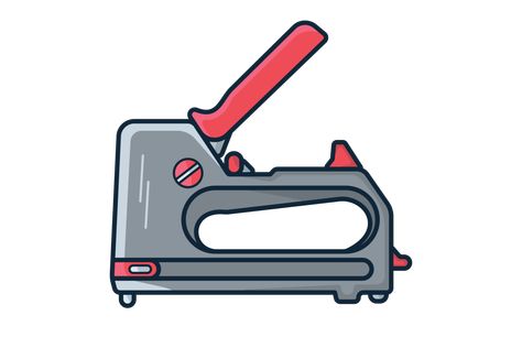 Colorful Staple gun illustration. Construction working element icon concept. Stapler gun for build and repair, stapler sign design. Cricut Design Studio, Art Tool, 3d Icons, Art Tools, Sign Design, Free Png, Png Image, Cricut Design, Design Studio