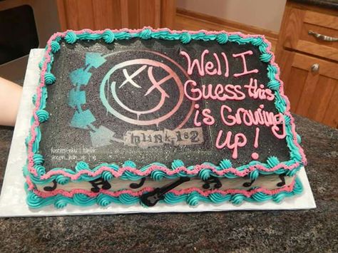 Blink 182 cake Blink 182 Birthday, Blink 182 Party, Blink 182 Cake, Emo Party, 23 Birthday, 20 Birthday, 13 Birthday Cake, 13 Birthday, Pinterest Cake