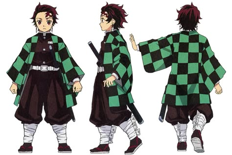 Demon Slayer Tanjiro Reference, Tanjiro Reference Sheet, Tanjiro Full Body Pose, Tanjiro Drawing Reference, Tanjiro Full Body Drawing, Tanjiro Full Body Png, Demon Slayer Characters Full Body Png, Tanjiro Jacket, Tanjiro Reference