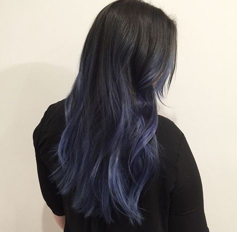 ig- mizzchoi Hair Color Asian, Blue Ombre Hair, Korean Hair Color, Hair Color Underneath, Hair Color Streaks, Hair Streaks, Hair Color Blue, Dye My Hair, Hair Dye Colors