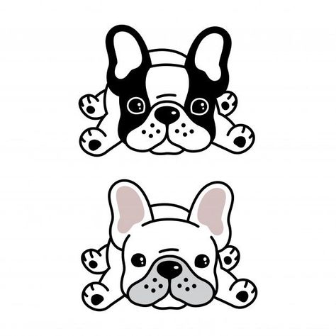 French Bulldog Cartoon, French Bulldog Svg, Bulldog Watercolor, French Bulldog Drawing, Bulldog Drawing, French Bulldog Art, Bulldog Francese, Images Kawaii, Bulldog Art