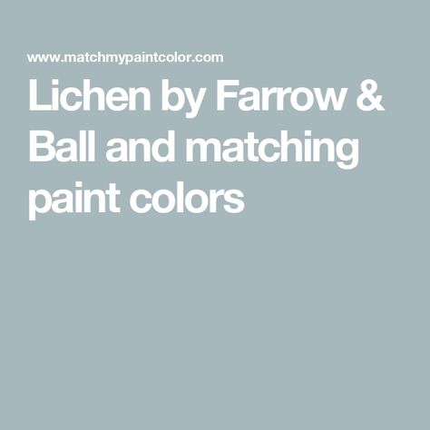 Lichen by Farrow & Ball and matching paint colors Lichen Farrow And Ball, To Build A Home, Farrow And Ball Paint, Home Together, Paint Matching, Build A Home, Farrow And Ball, Matching Paint Colors, Paint Samples