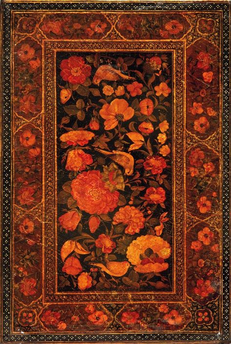 Persian Calligraphy Art, Persian Art Painting, Persian Miniature, Folk Art Flowers, Persian Art, Persian Culture, Vintage Book Covers, Everyday Art, Iranian Art