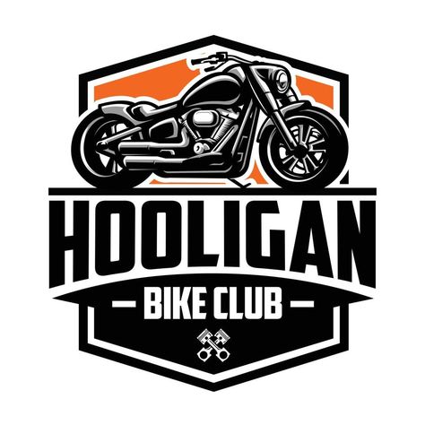 Big bike motorcycle club emblem logo template. Best for american motorcycle club and automotive enthusiast Motorcycle Club Logo, Club Logo Design, Logo Moto, Motor Logo, Biker Logo, Moto Logo, Bike Logo, Motorcycle Logo, Bike Camping