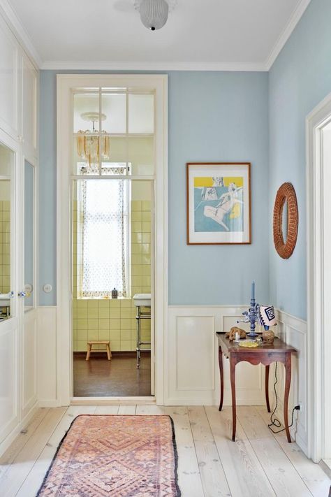 Copenhagen Home, Pastel Interior, Hal Decor, Vogue Living, Blue Rooms, Blue Walls, Malang, House Inspo, New Room