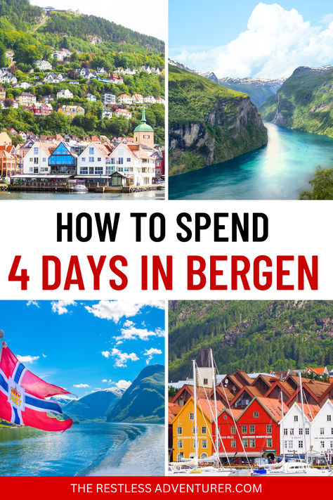 All the best things to do in Bergen, Norway combined into one ultimate 4 day Bergen itinerary! In this travel itinerary and guide you'll find the best hiking near Bergen, Bergen sightseeing, Norway in a nutshell tour, and a Bergen fjord cruise. Fjords Norway Bergen | Fjords near Bergen | Bergen Norway hiking | best hiking in Norway | Norway hiking trails | top things to do in Bergen | things to do near Bergen | where to eat in Bergen | Bergen photo spots | Bergen Norway photography nature | Bergen Fjords, Norway Holiday, Iceland Cruise, Scandinavia Trip, Fjords Norway, Norway Vacation, Norway Bergen, Norway Travel Guide, Norway Photography