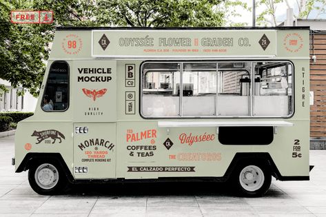 Free Vintage Vehicle PSD Mockup on Behance Branding Identity Mockup, Graphic Design Freebies, Macbook Mockup, Billboard Signs, Food Truck Design, Mockup Downloads, Psd Template Free, Truck Design, Logo Mockup