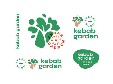 Kebab Logo, Food Brand Logos, Garden Logo, Healthy Logo, Healthy Food Logo, Logo Garden, Logo Branding Design, Fruit Logo, Food Branding