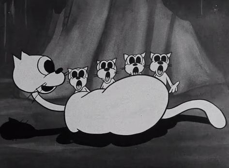 ghost mama cat and kittens from the animated short Minnie the Moocher Mama Cat And Kittens, Minnie The Moocher, Cab Calloway, Creepy Ghost, Betty Boop Cartoon, Mama Cat, Ghost Cat, A Ghost, Studio S