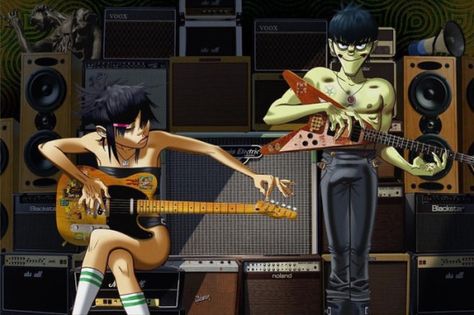 Gorillaz Art Murdoc Gorillaz, Jamie Hewlett Art, 2d And Noodle, Monster Museum, Gorillaz Noodle, Gorillaz Fan Art, Monkeys Band, Jamie Hewlett, Gorillaz Art