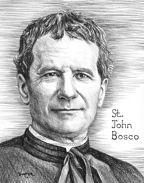 A new drawing, straight up from the best known photo of St. John Bosco. This is one of 8 new saints prints to be added to my website in the month of September. More about him on his feast day in January. #stjohnbosco #saintjohnbosco #portraitsofsaints #catholicart #catholicsaint #catholicartist St Ignatius Of Loyola Drawing, Saint Michael Drawing Art, Santa Maria Del Fiore Sketch, Saint John Chrysostom, St Maria Goretti, St John Chrysostom Icon, Happy Feast, St John Bosco, Drawing Scenery