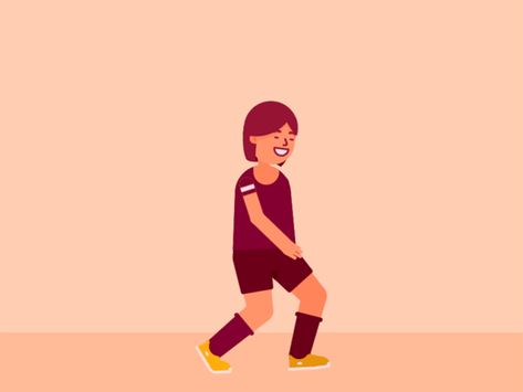 Happy Skipping Girl by Hash Elias Happy Walk Cycle, Animated Infographic, Walking Animation, Study Drawing, Walk Cycle, Animation Character, Character Animation, Motion Design Animation, Design Animation