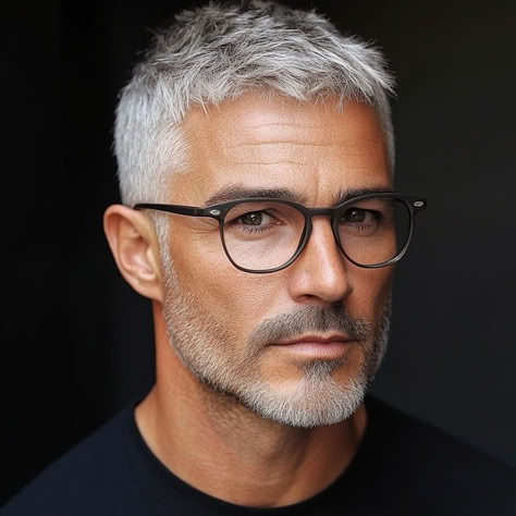 Want a hairstyle that suits both your age and your glasses? Check out these modern and versatile haircuts for men over 50 that keep you looking sharp and stylish. #SilverFox #ModernMen #GlassesAndHair Older Mens Short Hairstyles, Haircut For Bearded Men, Short Ivy League Haircut Men, Mens Over 50 Hairstyles, Silver Foxes Men Over 50 Long Hair, Gray Hair Men Hairstyles, Haircut And Beard Styles, Salt And Pepper Look For Men, Older Men’s Hairstyles Short