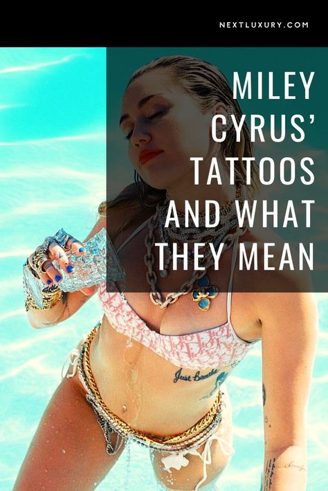 Provocative Tattoos Ideas, Tattoos And What They Mean, Miley Cyrus Tattoos, Iconic Tattoos, Smiley Miley, Karma Tattoo, Miley Cyrus Style, Dream Catcher Tattoo, Sgt Pepper