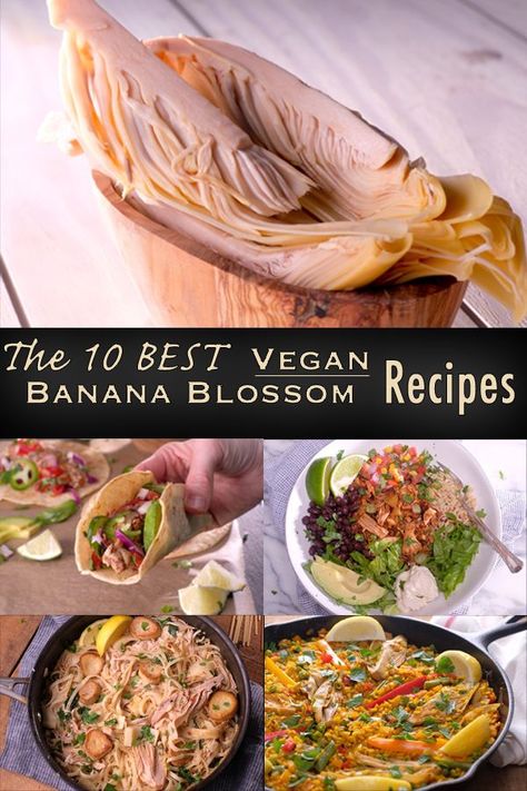 Banana Blossom Recipe Vegan, Banana Blossom Fish, Vegan Banana Blossom Recipes, Banana Blossom Vegan Fish, Vegan Catfish, Vegan Seafood Recipes, Banana Blossom Recipe, Vegan Seafood, Resep Vegan