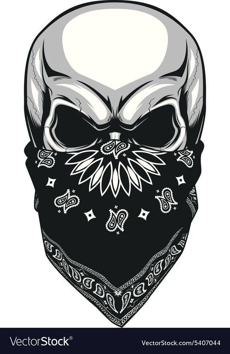 Bandana Tattoo, Skull Bandana, Face Bandana, Bandana Mask, Mask Tattoo, Skull Face, Mask, Black And White, White