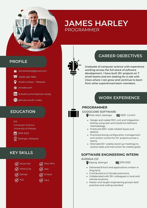 resume template software engineer Software Engineer Resume, Resume Design Free, Name Tag Templates, About Me Template, Design Resume, School Jobs, Computer Knowledge, Weekly Planner Template, Quote Template