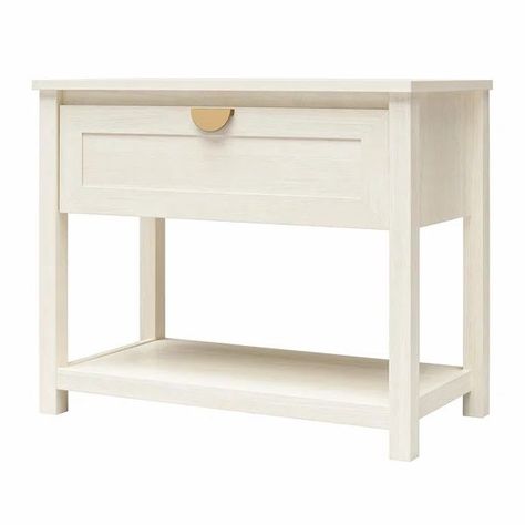 Primrose 1 - Drawer Nightstand | Wayfair North America Ivory Oak Nightstand, Beachy Bedside Table, Moon Drawer, Homzie Designs, Cheap Bedside Tables, Beachy Minimalist, Shelf For Books, Desk Solutions, Nightstand Wood