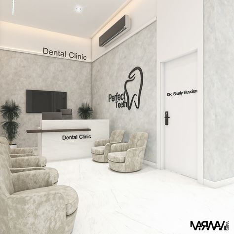 Dentist Clinic Design, Dental Room, Dentist Room, Small Dental Clinic Interior Design, Reception Dental Clinic, Dental Clinic Interior Waiting Area, Dental Clinic Interior, Unique Dental Clinic Design, Dentist Reception