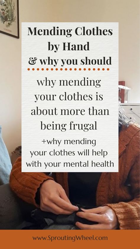 Mending Clothes By Hand, Apartment Homestead, Invisible Mending, Clothes Repair, Visible Mending Stitches, Creative Mending, Life Skills Class, Recycling Crafts, Upcycling Fashion