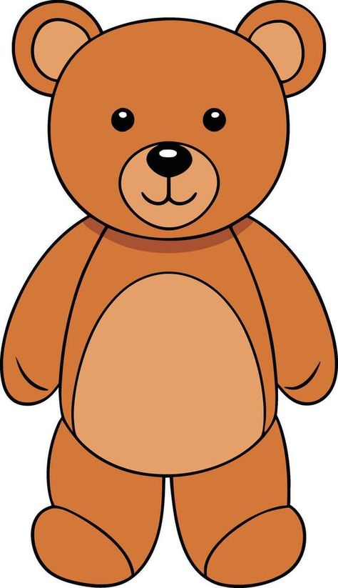 Teddy Bear Printable, Cartoon Teddy Bear, Teddy Bear Cartoon, Bear Standing, Preschool Activities Printable, Activities Printable, Teddy Bear Clipart, Bear Vector, Bear Drawing