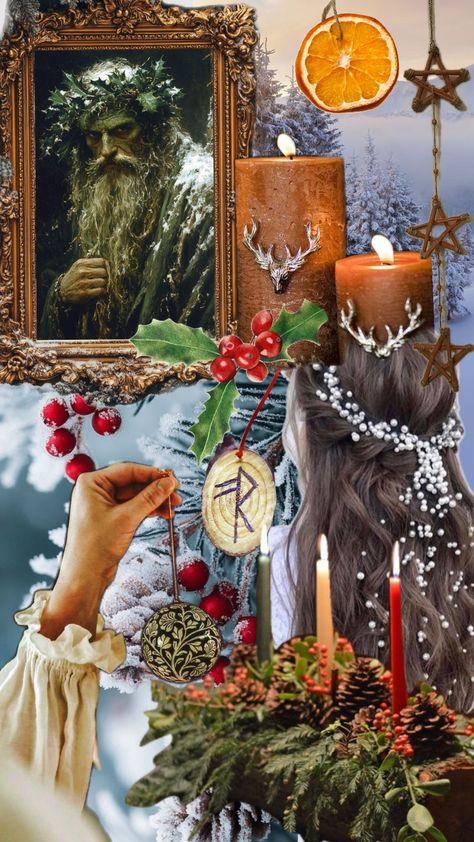 #yule #wintersolstice #solstice #wicca #sabbath #yulesabbath Winter Solstice Aesthetic Art, Yule Poem, Winter Solstice Illustration, Yule Images, Winter Solstice Aesthetic, Solstice Aesthetic, Yule Art, Yule Witch, Happy Yule