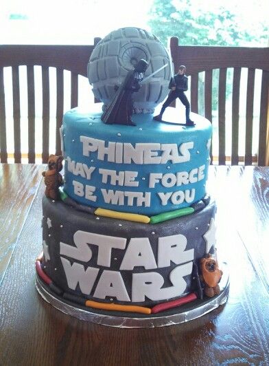 Return of the Jedi cake Star Wars Birthday Cake, 40th Cake, Tiered Cake Design, Movie Cakes, Milestone Birthday Party, Star Wars Cake, Star Wars Birthday Party, Decoration Cake, 40th Birthday Cakes