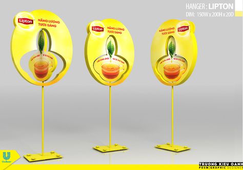 POSM Lipton 1 on Behance Dangler Design, Cardboard Props, Promotion Display, Retail Signage, Retail Marketing, Pos Display, Cosmetic Display, Design Label, Pop Display