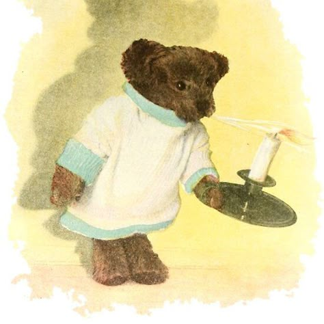 NIGHT TIME BEAR - Bear on his way to bed Bear Images, Gifts For Children, Mother Goose, All Grown Up, Cuddly Toy, Bear Art, Cute Bears, Nursery Rhymes, Teddy Bears