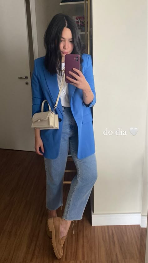 Blazer And Jeans, Jeans Blazer, Blazer Outfits Casual, Fashionable Work Outfit, Office Outfits Women, Elegante Casual, Stylish Work Outfits, Fashion Mistakes, Looks Chic