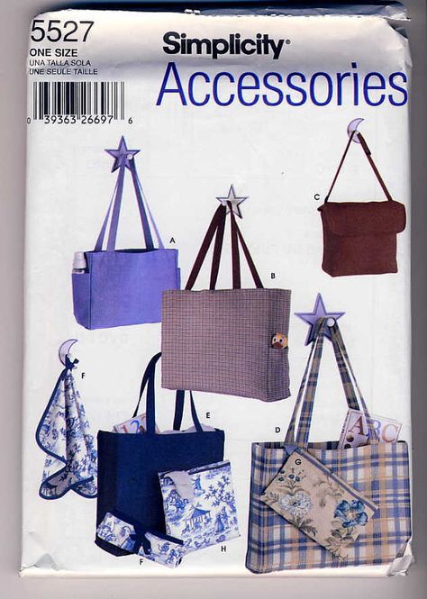 Simplicity 5527 Baby Diaper Bags & Accessories sewing pattern 3 sizes Diaper Bag Sewing Pattern, Phone Purse Pattern, Diy Diaper Bag, Maternity Patterns, Purse Sewing, Purse Sewing Patterns, Easy Baby Blanket, Diaper Bag Accessories, Purse Pattern