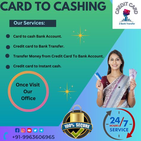 Our Services: Card to cash Bank Account Credit card to Bank Transfer. Transfer Money Credit Card To Bank Account. Credit card to Instant cash. https://wa.me/9963606965?text= More Info:+91-9963606965 #creditcard#bank#transfer#instantcash#bankaccount#goodcredit#cibl# Instant Cash, Our Services, Bank Account, Customer Care, A Call, Bank Transfer, Credit Card, Accounting, Money