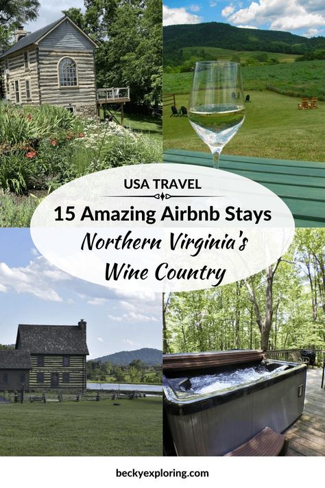 Perfect weekend getaway from Washington, DC or a stop on your East Coast road trip! Virginia wine country | Virginia Airbnb | Airbnb with hot tub | Airbnb with pool | Airbnb with views | #virginia #virginiatravel #virginiaairbnb #placestostay #washingtondc #airbnb #airbnbexperience #usa #usatravel #travel #eastcoast #romanticgetaway #weekendtrips #getaways #roadtrips Places To Travel In Virginia, Must See Places In Virginia, Best Places To Live In Virginia, Amazing Airbnb, Hikes In Virginia, Shenandoah River, Virginia Wine Country, Romantic Weekend Getaways, East Coast Road Trip