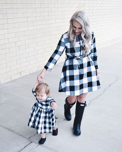 Intentional Motherhood, Mommy And Daughter, Mom Daughter Outfits, Plaid Dresses, Mother Daughter Dresses Matching, Mommy And Me Dresses, Dresses Fall, Matching Clothes, Lifestyle Content