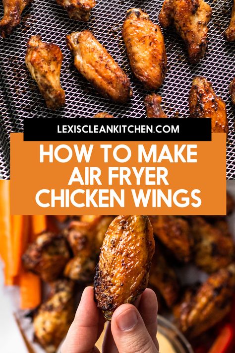 Without a doubt, making chicken wings in the air fryer is the best method for the crispiest, juiciest wings! Air Fryer Chicken Wings are quick and easy to make and are much healthier than deep frying. We're showing you everything you need to know for the best air fryer chicken wings ever. Best Air Fryer Chicken Wings, Air Fryer Chicken Wings Recipe, The Best Air Fryer Chicken, Crispy Air Fryer Chicken Wings, Best Air Fryer Chicken, Crispy Air Fryer Chicken, Air Fry Chicken Wings, Air Fryer Wings, Frozen Chicken Wings