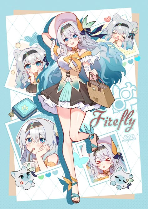 Firefly Art, Make My Day, Anime Artwork Wallpaper, Honkai Star Rail, Star Rail, White Hair, Firefly, Anime Fanart, Anime Images