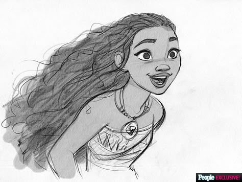 Meet the Next Disney Princess – and Get a First Look at Her Movie, Moana!| Walt Disney Company, Walt Disney Pictures Moana Sketches, Moana Concept Art, Moana Drawing, I Am Moana, Princess Sketches, Concept Art Disney, Drawing Disney, Disney Princess Moana, Moana Disney