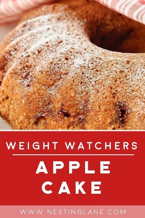 Weight Watchers Christmas Desserts, Ww Apple Cake, Weight Watchers Apple Pie, Weight Watchers Apple Recipes, Weight Watchers Cake Recipes, Weight Watchers Cake, Dense Cake, Healthy Apple Cake, Weight Watchers Food Points