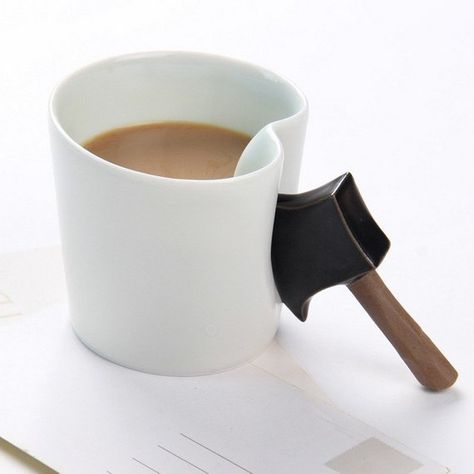 Hatchet Handle, Novelty Cups, Coffee World, Pretty Mugs, Cool Mugs, Unique Coffee Mugs, Unique Coffee, Cute Mugs, Cups And Mugs