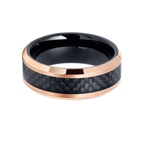 Carbon Fiber Ring, Carbon Fiber Rings, Rose Gold Tungsten, Tungsten Carbide Wedding Bands, Tungsten Rings, Womens Ring, Tungsten Carbide Rings, Ring Mens, Hard Metal