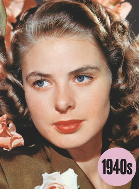 1940’s Makeup, 1940's Makeup, 40s Makeup, 1940s Makeup, Makeup History, Vintage Makeup Looks, Vintage Hairstyles Tutorial, 1940s Hairstyles, Retro Makeup