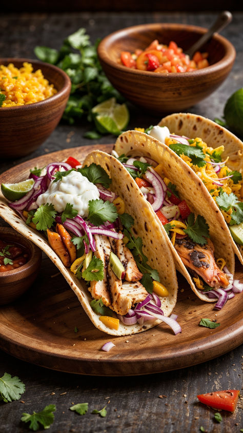 Mexican Street Food Photography, Chicken Tacos Recipe Shredded, Tacos Street, Chicken Street Tacos, Recipe Graphic, Chicken Tacos Recipe, Street Taco, Amazing Food Photography, Flavorful Dinner